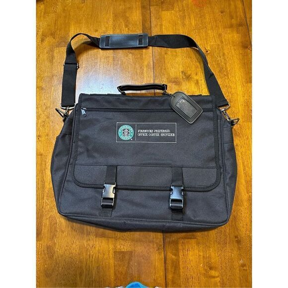 Starbucks Laptop Case Bag Snap and Zipper Embroidered Logo Coffee - Picture 1 of 12